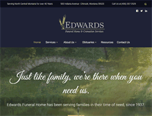 Tablet Screenshot of edwardsfuneralhomemt.com